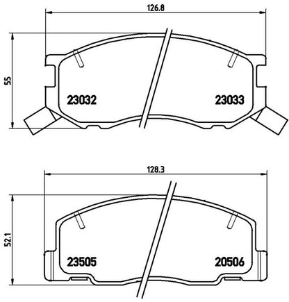 brembo BLACK PAD トヨタ ライトエース/タウンエースノア SR50G 1996/10〜1998/12 フロント左右セット P83 093