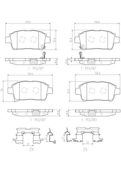 brembo CERAMIC PAD トヨタ イスト NCP61 2002/04〜2007/07 フロント左右セット P83 103N