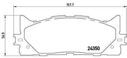 brembo BLACK PAD トヨタ カムリ ACV40 2006/01〜2009/01 フロント左右セット P83 117