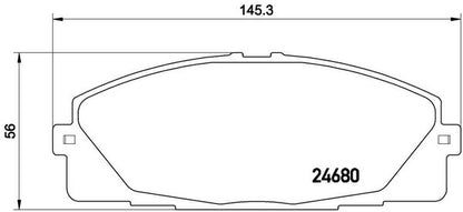 brembo BLACK PAD トヨタ ハイエースバン/レジアスエースバン TRH200B/TRH211B/TRH216B/TRH221B/TRH223B/TRH226B/TRH228B/TRH200K/TRH211K/TRH216K/TRH221K/T