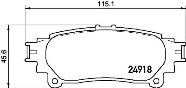 brembo BLACK PAD レクサス RX270 AGL10W 2010/08〜2015/09 リア左右セット P83 152