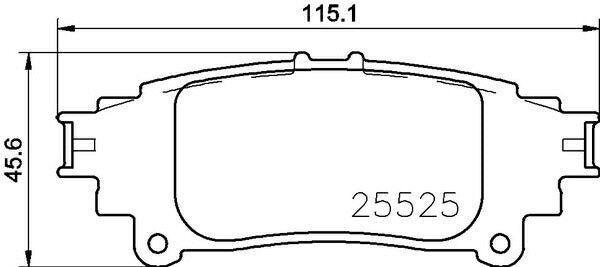 brembo BLACK PAD トヨタ クラウン ARS210 2015/10〜2018/06 リア左右セット P83 153