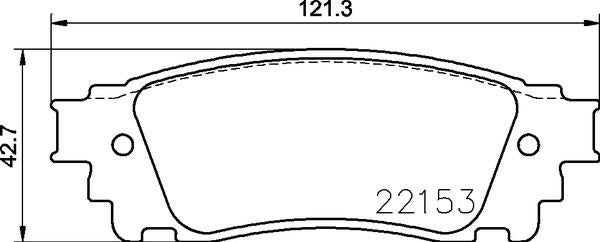brembo BLACK PAD トヨタ ハリアー AVU65W 2017/05〜 リア左右セット P83 166