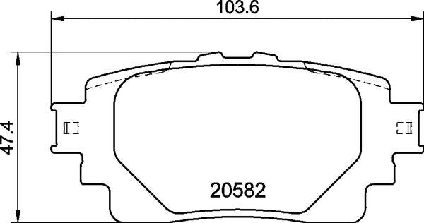 brembo BLACK PAD トヨタ カローラスポーツ NRE210H/NRE214H/ZWE211H 2018/06〜 リア左右セット P83 174