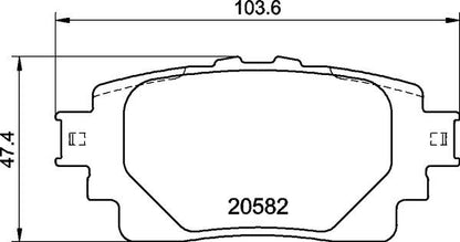 brembo BLACK PAD トヨタ カローラスポーツ NRE210H/NRE214H/ZWE211H 2018/06〜 リア左右セット P83 174