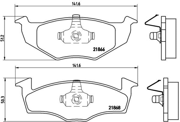 brembo BLACK PAD VOLKSWAGEN ポロ 6NAEE 1996〜1999 フロント左右セット P85 025