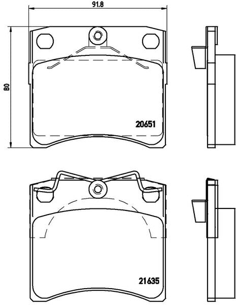 brembo BLACK PAD VOLKSWAGEN ヴァナゴン/トランスポーター 70AAF/70ACU 1991〜1995 フロント左右セット P85 027