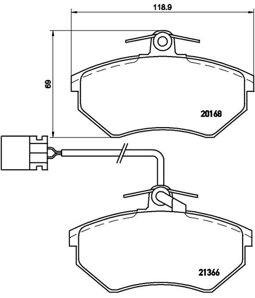 brembo BLACK PAD VOLKSWAGEN ゴルフIII/ヴェント 1HAAA 1993/01〜1998/06 フロント左右セット P85 034