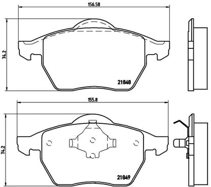 brembo BLACK PAD FORD ギャラクシー WF0GY5/WF0GAA 1998〜1999 フロント左右セット P85 039