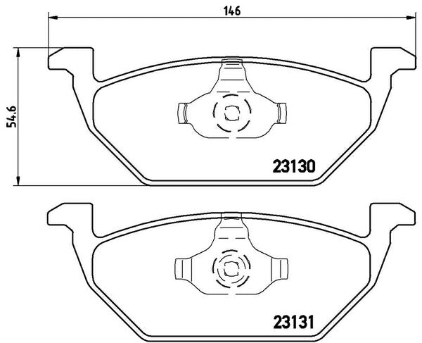 brembo BLACK PAD VOLKSWAGEN アップ！ AACHY 2012/10〜 フロント左右セット P85 041