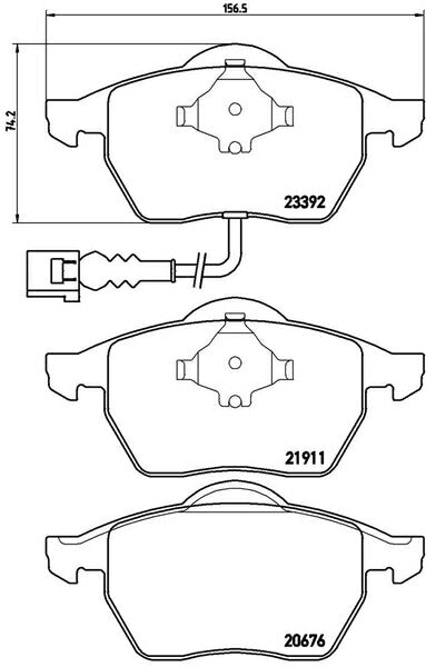 brembo BLACK PAD VOLKSWAGEN ビートル 9CAWU 2002/03〜2012/04 フロント左右セット P85 045
