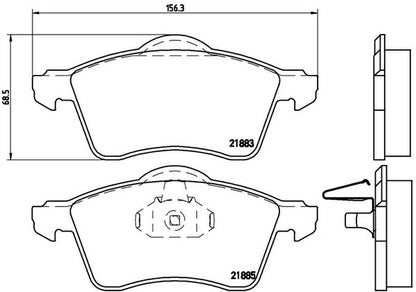 brembo BLACK PAD VOLKSWAGEN ヴァナゴン/トランスポーター 70AAF/70ACU 1998 フロント左右セット P85 047