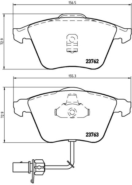 brembo BLACK PAD AUDI A6セダン(C5) 4BAZAF/4BARES/4BBESS 1999〜2001 フロント左右セット P85 056