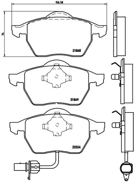 brembo BLACK PAD FORD ギャラクシー WF0GY5/WF0GAA 1998〜1999 フロント左右セット P85 060