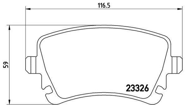 brembo BLACK PAD BENTLEY フライングスパー BEDBD リア左右セット P85 064