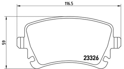 brembo BLACK PAD BENTLEY フライングスパー BEDBD リア左右セット P85 064