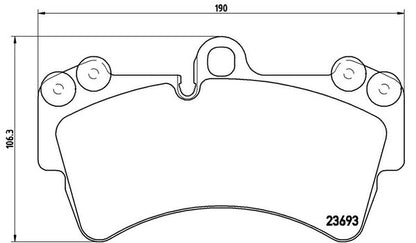 brembo BLACK PAD PORSCHE カイエン 9PA50A 2002/09〜2006/12 フロント左右セット P85 065