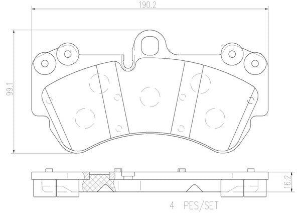 brembo CERAMIC PAD VOLKSWAGEN トゥアレグ 7LBHKS/7LBHKA 2007/05〜2011/01 フロント左右セット P85 069N