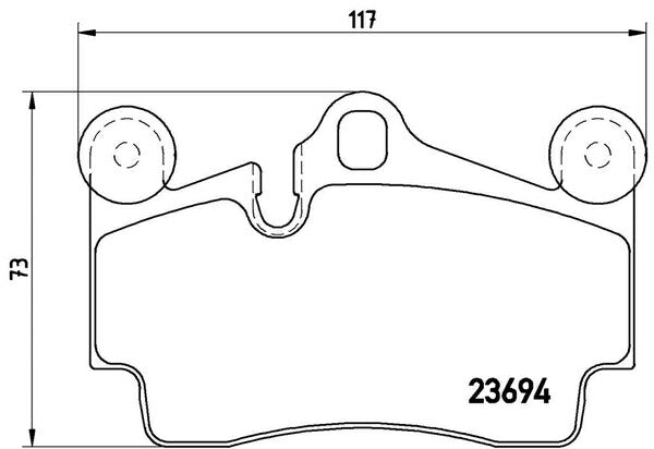 brembo BLACK PAD VOLKSWAGEN トゥアレグ 7LAXQS/7LAXQA/7LBARA 2003〜2011/01 リア左右セット P85 070