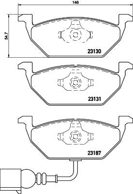 brembo XTRA PAD VOLKSWAGEN ゴルフIV 1JAGH/1JAVU/1JBFQ 2000〜2006 フロント左右セット P85 072X