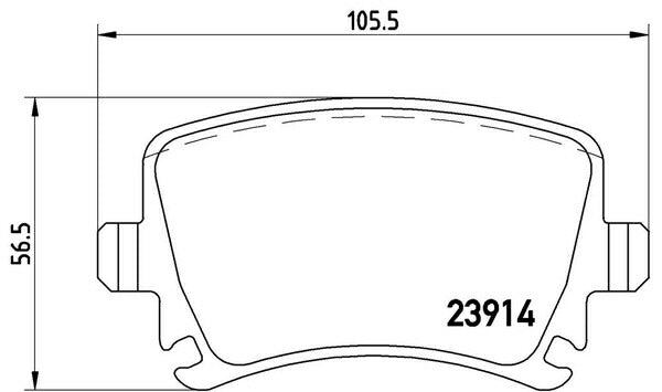 brembo XTRA PAD VOLKSWAGEN ジェッタ 1KBLX 2006/01〜2007/09 リア左右セット P85 073X