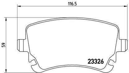 brembo BLACK PAD AUDI A8 4EBHTN/4EBHTF 2005/03〜2010/12 リア左右セット P85 076