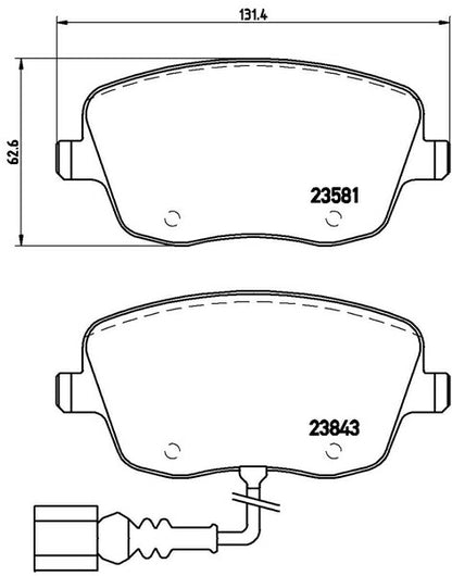brembo BLACK PAD VOLKSWAGEN ポロ 9NBJX 2005/12〜2009/09 フロント左右セット P85 077