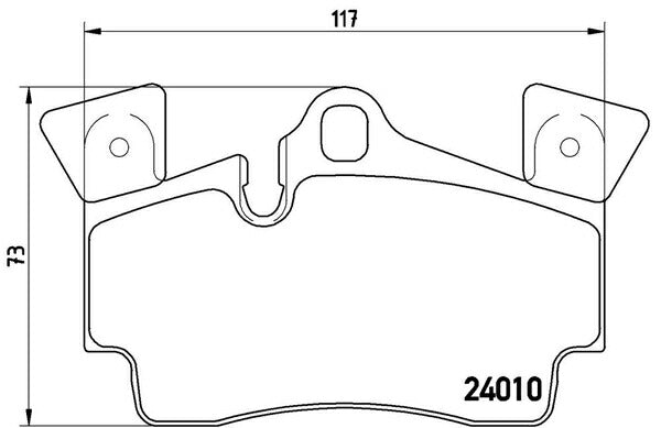 brembo BLACK PAD PORSCHE カイエン 9PA50A 2006/01〜2006/12 リア左右セット P85 088