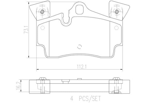 brembo CERAMIC PAD AUDI Q7 4LBHKS/4LBHKA/4LBARS/4LBARA/4LCJTS/4LCJTL 2006/10〜2009/10 リア左右セット P85 088N