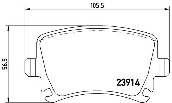 brembo BLACK PAD AUDI TTS 8JCDLF 2008/09〜 リア左右セット P85 095
