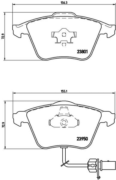 brembo BLACK PAD AUDI A6(C6) 4FBDXS/4FBDXA/4FCCES/4FCCEA 2004/09〜2012/02 フロント左右セット P85 097