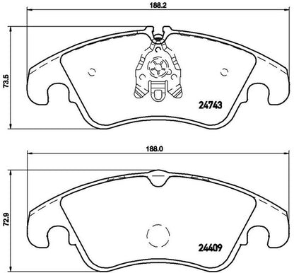 brembo XTRA PAD AUDI S4 8KCAKF 2010/12〜2011/06 フロント左右セット P85 098X