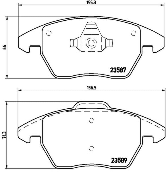 brembo BLACK PAD VOLKSWAGEN ポロ 6RDAJ 2015/02〜 フロント左右セット P85 105