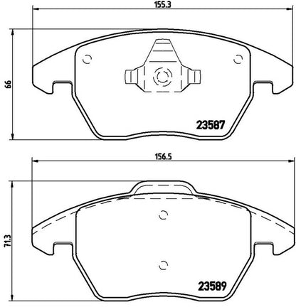 brembo BLACK PAD VOLKSWAGEN ポロ 6RDAJ 2015/02〜 フロント左右セット P85 105