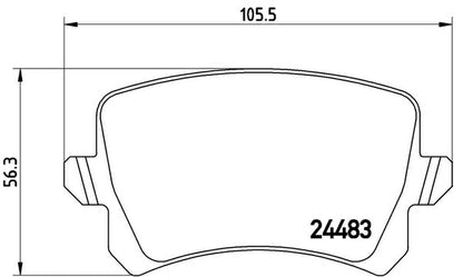 brembo BLACK PAD VOLKSWAGEN パサート(B6) 3CAXZF 2006/04〜2010/03 リア左右セット P85 108