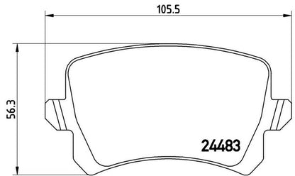 brembo XTRA PAD VOLKSWAGEN パサート(B6) 3CBZB/3CCDA 2008/01〜2010/03 リア左右セット P85 109X