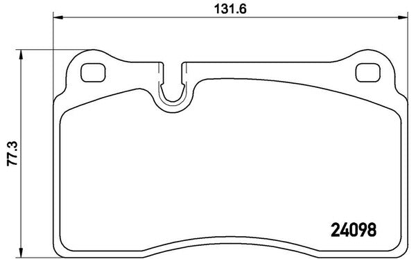 brembo BLACK PAD VOLKSWAGEN トゥアレグ 7LBMVS/7LBMVA 2004/08〜2007/04 フロント左右セット P85 110