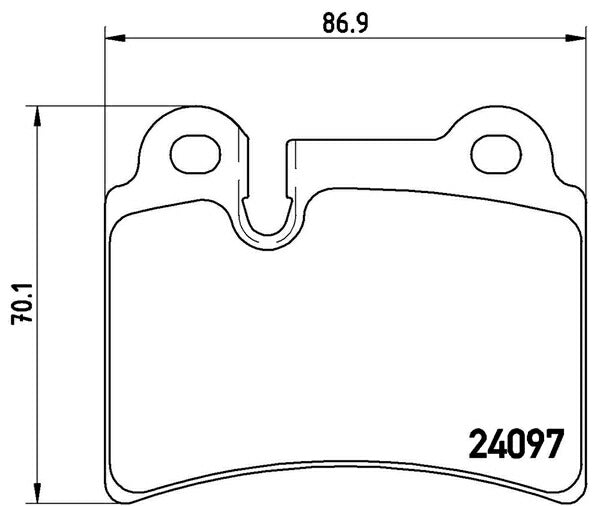 brembo BLACK PAD VOLKSWAGEN トゥアレグ 7LBMVS/7LBMVA 2004/08〜2007/04 リア左右セット P85 111