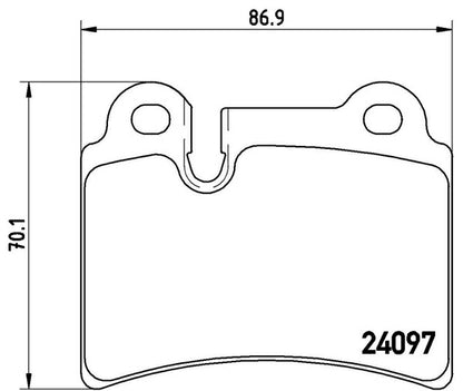 brembo BLACK PAD VOLKSWAGEN トゥアレグ 7LBMVS/7LBMVA 2004/08〜2007/04 リア左右セット P85 111