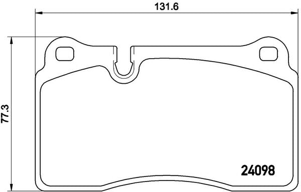 brembo BLACK PAD AUDI TT RS 8JCEPF 2010/02〜2015/08 フロント左右セット P85 116