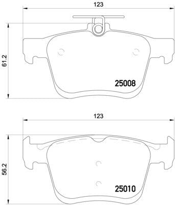 brembo XTRA PAD AUDI TT FVCJS 2015/08〜 リア左右セット P85 125X