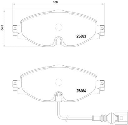 brembo XTRA PAD VOLKSWAGEN ティグアン 5NDFGF 2018/08〜 フロント左右セット P85 126X