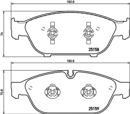 brembo BLACK PAD AUDI A8 4HCGWF/4HCREF 2010/12〜 フロント左右セット P85 127