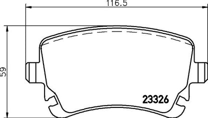brembo BLACK PAD BENTLEY フライングスパー BECVA 2013/06〜2019/06 リア左右セット P85 143