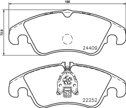 brembo BLACK PAD AUDI A6(C7) 4GCHJS 2011/08〜2015/07 フロント左右セット P85 145