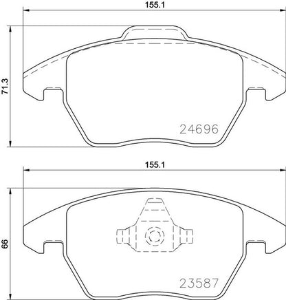 brembo BLACK PAD AUDI S1 8XCWZF 2015/11〜 フロント左右セット P85 148