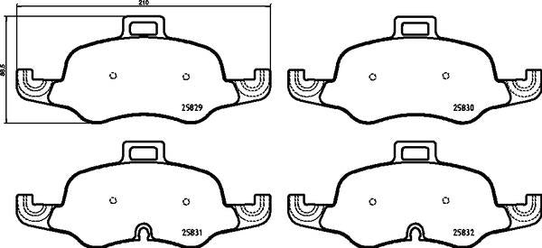 brembo BLACK PAD AUDI TTS FVCJXF 2015/08〜 フロント左右セット P85 160