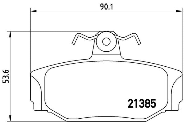 brembo BLACK PAD VOLVO V90 9B6304W 1997〜1998 リア左右セット P86 009