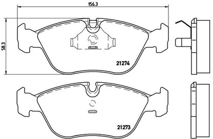 brembo BLACK PAD VOLVO C70 8B5234K/8B5244K/8B5254K 1997〜2006 フロント左右セット P86 013