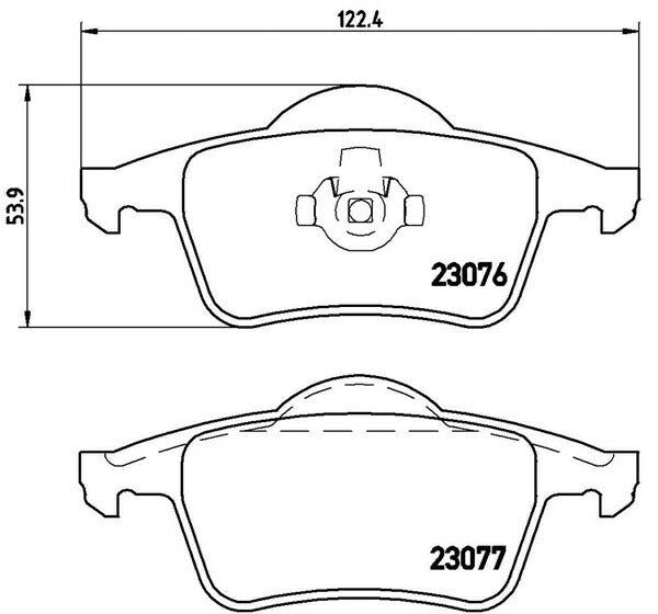 brembo BLACK PAD VOLVO S60 RB5244 2001/01〜2011/03 リア左右セット P86 014